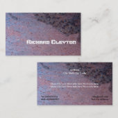 Geroest, gecorrodeerd metaal, textuur op maat visitekaartje (Voorkant / Achterkant)