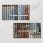 Geroest gegolfd metaal, textuur op maat visitekaartje (Voorkant / Achterkant)