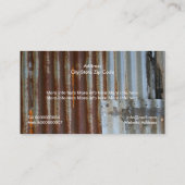 Geroest gegolfd metaal, textuur op maat visitekaartje (Achterkant)