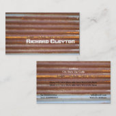 Geroest gegolfd metaal, textuur op maat visitekaartje (Voorkant / Achterkant)