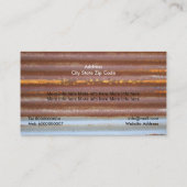 Geroest gegolfd metaal, textuur op maat visitekaartje (Achterkant)