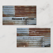 Geroest gegolfd metaal, textuur op maat visitekaartje (Voorkant / Achterkant)