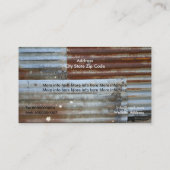 Geroest gegolfd metaal, textuur op maat visitekaartje (Achterkant)