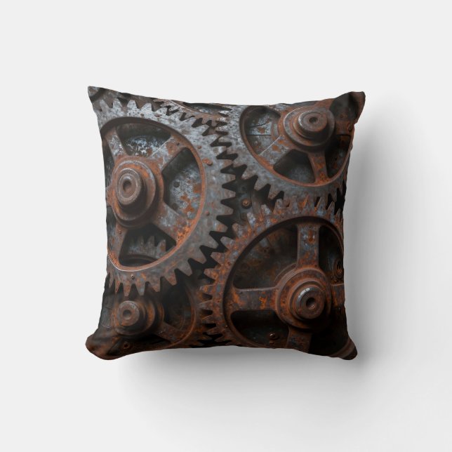 Geroest mechanisme uit de industrie kussen (Voorkant)
