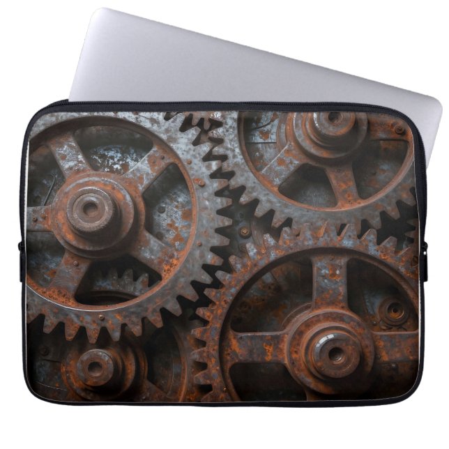 Geroest Mechanisme uit de Industrie Laptop Sleeve (Voorkant)