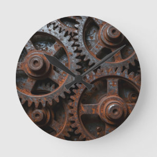 Geroest mechanisme uit de industrie ronde klok