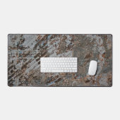 Geroest metaal, een gelprint abstract bureaumat (Keyboard & Muis)