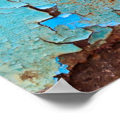 Geroest metaal: gestructureerde wand. poster (Hoek)