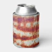 Geroest metaal, getextureerde achtergrond. blikjeskoeler (Blikje Voorkant)