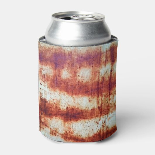 Geroest metaal, getextureerde achtergrond. blikjeskoeler (Blikje Voorkant)