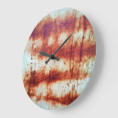 Geroest metaal, getextureerde achtergrond. grote klok (Hoek)