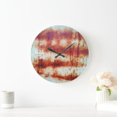 Geroest metaal, getextureerde achtergrond. grote klok (Huis)