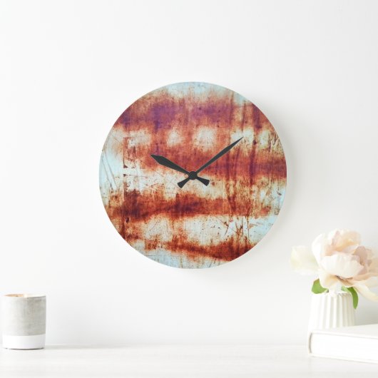 Geroest metaal, getextureerde achtergrond. grote klok (Huis)