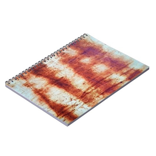 Geroest metaal, getextureerde achtergrond. notitieboek (Linkerzijde)