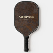 Geroest plaat Minimaal Moderne Klassieke Naam Pickleball Paddle (Achterkant)