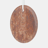 Geroest staaltextuur, abstracte achtergrond. glas ornament (Voorkant links)