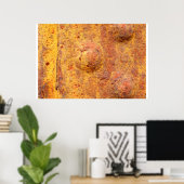 Geroeste metalen affiche met klinknagels poster (Thuiskantoor)