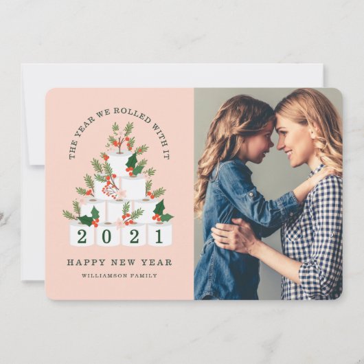 Gerold met het Kerstmis wc papier boom foto Feestdagenkaart (Voorkant)