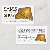 Gerold Toasted Cheese Sandwich Food Chef Diner Visitekaartje (Voorkant / Achterkant)