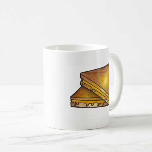 Gerold Toasted Cheese Sandwich Lunch Diner Food Koffiemok (Voorkant rechts)