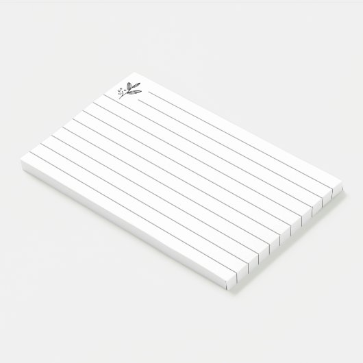 Gerolde lijn met logo-symbool post-it® notes (Schuin)