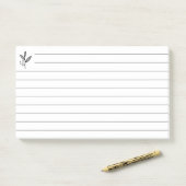 Gerolde lijn met logo-symbool post-it® notes (Op bureau)