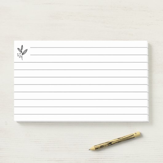 Gerolde lijn met logo-symbool post-it® notes (Op bureau)
