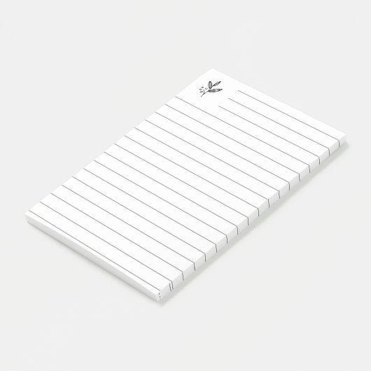 Gerolde lijn met logo-symbool post-it® notes (Schuin)