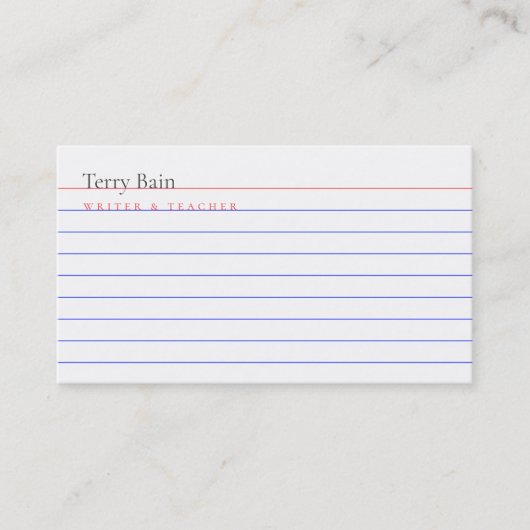 Gerolde / uitgelijnde indexkaart visitekaartje (Voorkant)