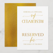 Geromantiseerde kalligrafie gereserveerde kaart -  (Voorkant / Achterkant)