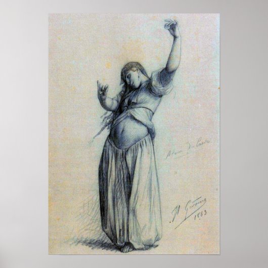 Gérôme - Almee uit Caïro 1863 Poster (Voorkant)