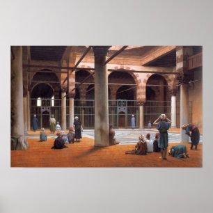 Gérôme - binnenland van een moskee 1870 poster