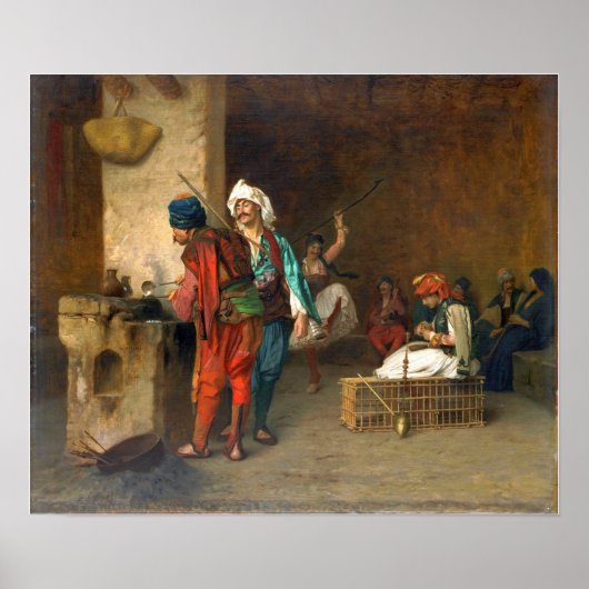 Gérôme - Cafe House Caïro (Kogels Gieten) Poster (Voorkant)