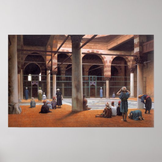 Gérôme - Interieur van een moskee 1870 Poster (Voorkant)