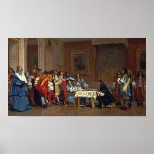 Gérôme - Lodewijk XIV en Molière Poster (Voorkant)