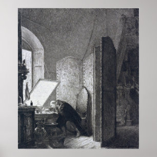 Gérôme - Rembrandt in zijn atelier Poster