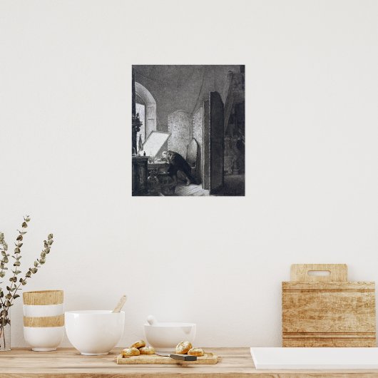 Gérôme - Rembrandt in zijn Studio Poster (Keuken)