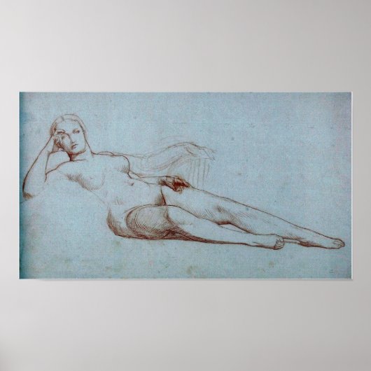 Gérôme - Studie van de figuur vrouw Poster (Voorkant)