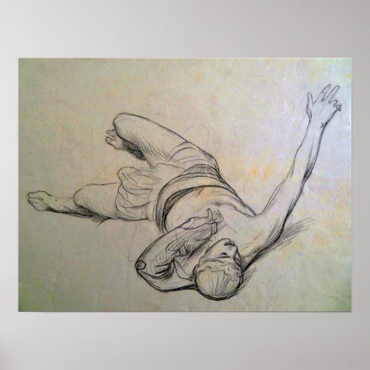 Gérôme - Studie voor de vervloekte in tabel 18.. Poster (Voorkant)