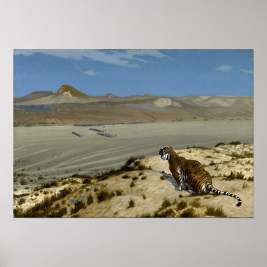 Gérôme - Tiger op de horloge Poster (Voorkant)