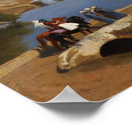 Gérôme - Uitzicht van Medinet El Fayoum Poster (Hoek)