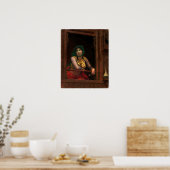 Gérôme - Vrouw bij een balkon Poster (Keuken)