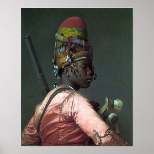 Gérôme - Zwarte Bashi Bazouk 1869 Poster (Voorkant)