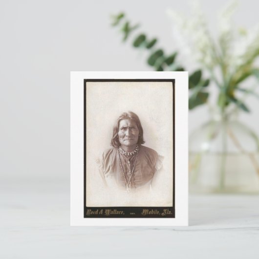 Geronimo 1888 briefkaart (Staand voorkant)