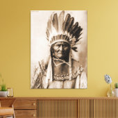 Geronimo 1904 omwikkeld doek canvas afdruk (Insitu (Woonkamer))