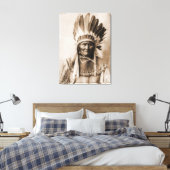 Geronimo 1904 omwikkeld doek canvas afdruk (Insitu (Slaapkamer))