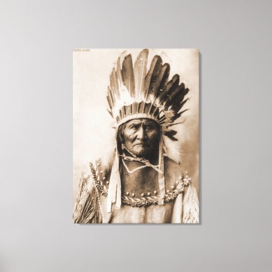 Geronimo 1904 omwikkeld doek canvas afdruk (Voorkant)