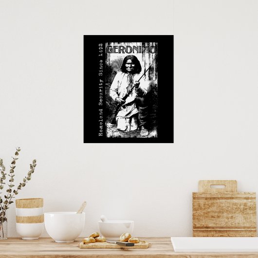 Geronimo Art Native American Apache Illustration Poster (Keuken)