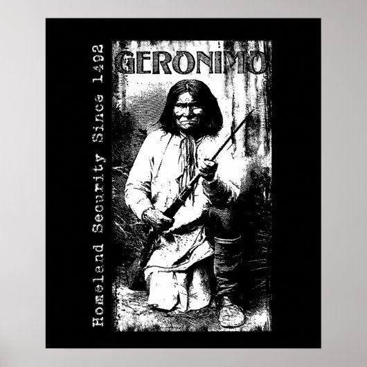 Geronimo Art Native American Apache Illustration Poster (Voorkant)