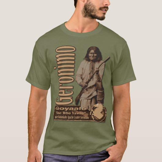 Geronimo Bedonkohe Apache Leader T-shirt (Voorkant)